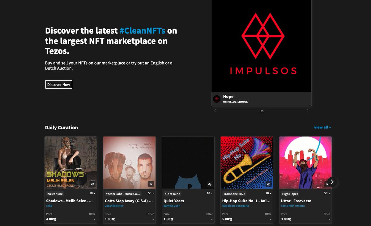 Currently featured on <a href="/objktcom/">objkt</a> home page with <a href="/unsound_musings/">Idea Unsound</a>. 🥰💝🙌🎵
#tezos #music