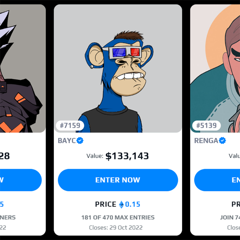MetaWin's tweet photo. Hurry, closing October 29th regardless of entries. 

Bored Ape Yacht Club 7159 valued at $133,000 is leaving us! 🍌

*Entries are capped at just 470 people and its filling up fast. Claim yours now at https://t.co/4d5vLAPI3N