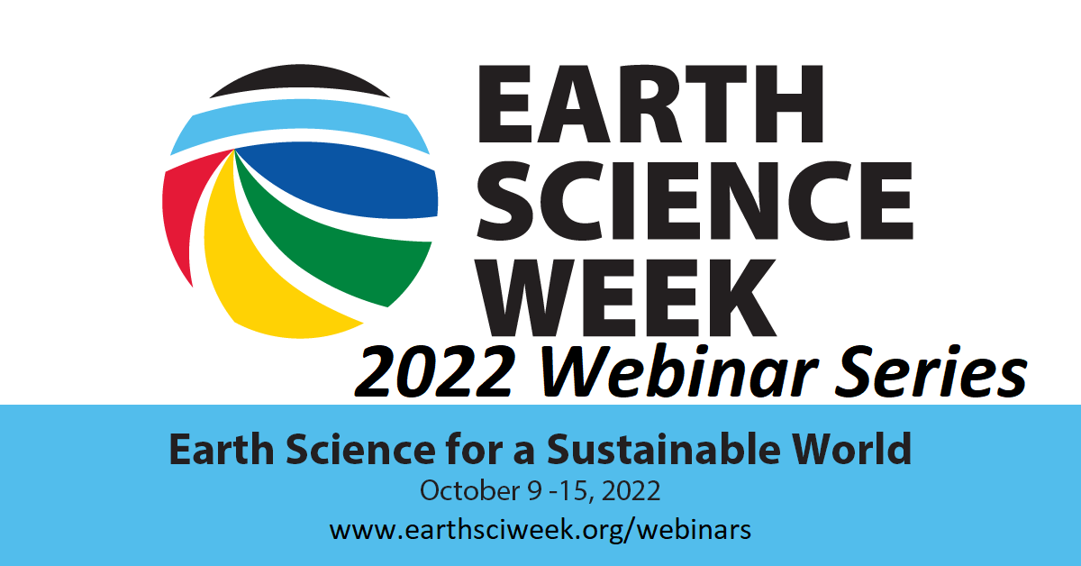 earthsciweek's tweet photo. Join @AGI_Updates, in collaboration with presenting partners, next week as we kick off the "#EarthScienceForASustainableWorld" Webinar Series for #EarthScienceWeek (October 9-15, 2022) and beyond.
To register and learn more details, visit https://t.co/A3Slcqnnkm https://t.co/BXytVbGWPw