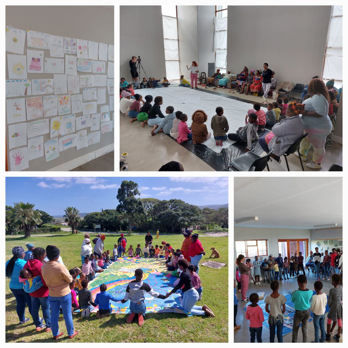 Day 1 of the 1st Kids' Guernica with @KeiskammaTrust in South Africa got off to a great start! Looking at the beautiful 2019 Futurehope Maurice canvas & starting to draw with @savinatarsitano @DrNicolaAshmore @MarinaNovelli73 #artsresearch #picasso #guernica #artactivism