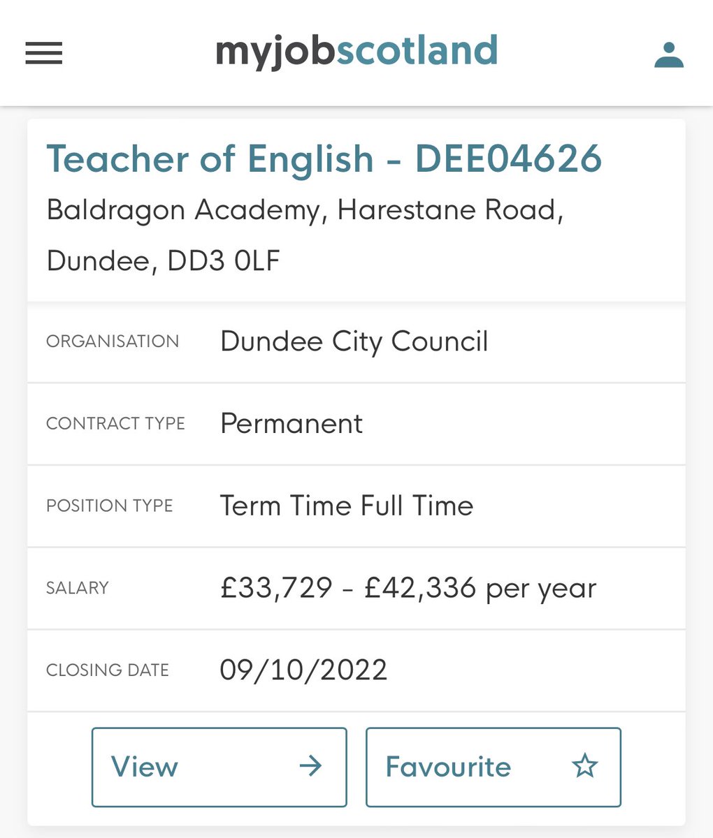 📣 📣 📣 📣 📣 📣 📣 📣 📣 @BaldragonAcad we are looking for a full time permanent Teacher of English. A great opportunity to join a great dept @BaldragonEngDep ⬇️ ⬇️ ⬇️ APPLY HERE ⬇️ ⬇️ ⬇️ myjobscotland.gov.uk/councils/dunde…