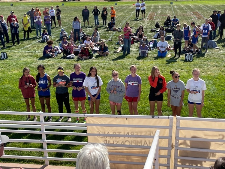 grmustangs's tweet photo. WTC XC update from Hemingford. Girls divisions 5th place Tyrah American Horse, 10th place Rylie Barker. Boys division, 3rd place Frankie Johns, 4th place Gregory Johns. Great job Mustangs! #RollStangs #LetsRide #StrongerTogether https://t.co/G5KWi6AgNJ