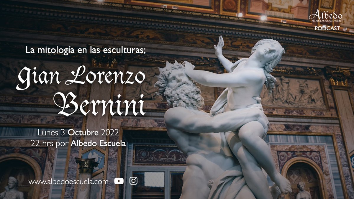AlbedoEscuela's tweet photo. El día de hoy te traigo un programa hermoso dentro de la Mitología en las Esculturas. Descubre la vida y sobre todo la obra de Gian Lorenzo Berdini. 

Hoy en punto de las 10PM solo en https://t.co/F79gVkrsT8

#magia #mitologia #cienciasocultas #misticismo https://t.co/HGsjugLpQy