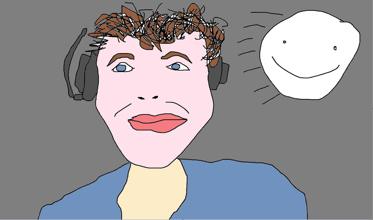 JackNickelsen's tweet photo. so i did a thing. i drew dream's face reveal. we are so proud of you #dreamfacereveal @Dream @tommyinnit https://t.co/8qVx4yWUmp