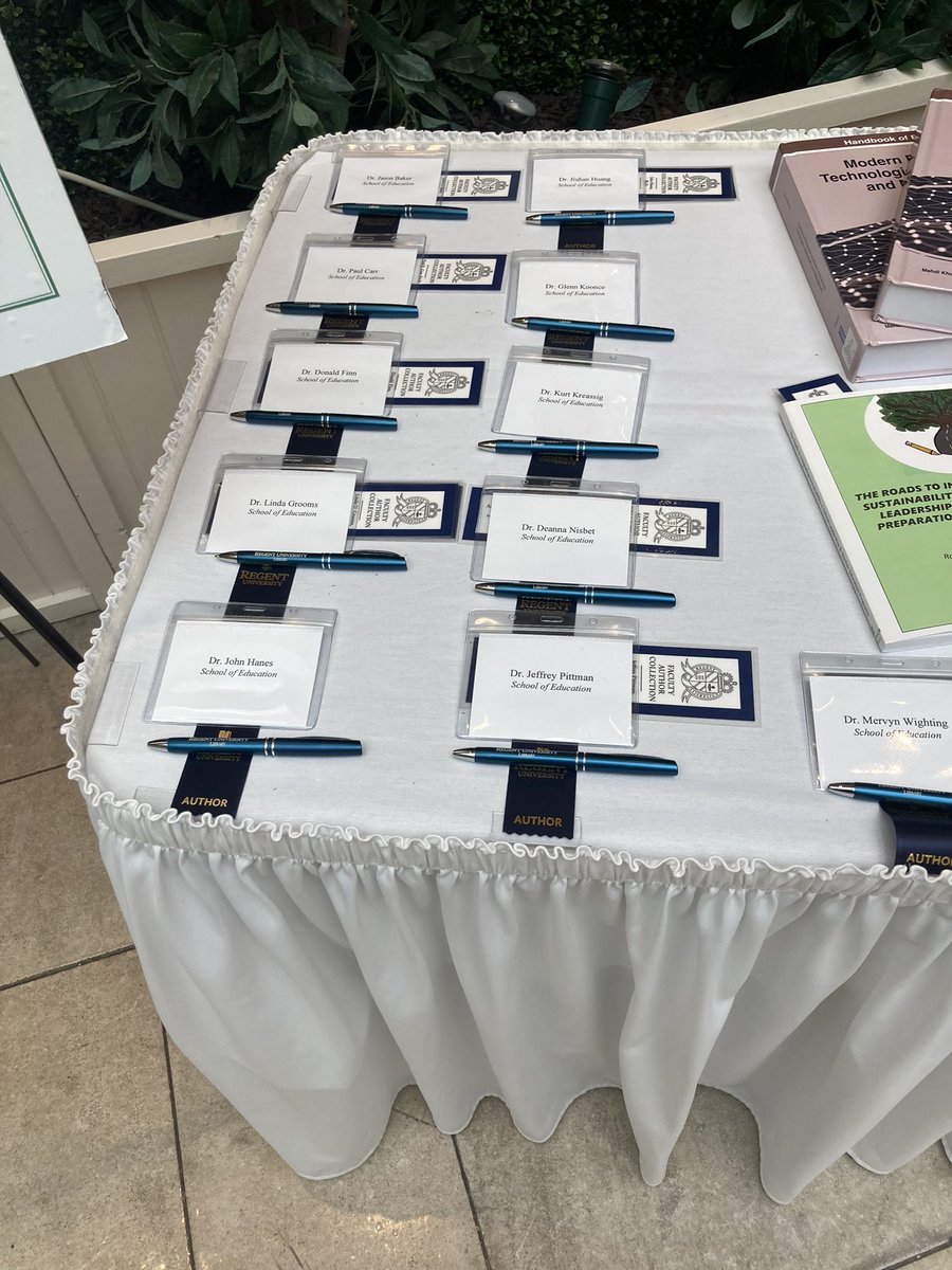 KKreass's tweet photo. Thanks Dean Gillie for organizing and hosting the Faculty Scholarship Showcase -  congratulations to all faculty! @RegentU https://t.co/mDDOyJIz4G