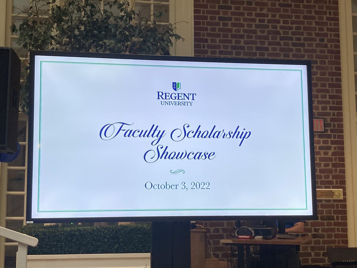 KKreass's tweet photo. Thanks Dean Gillie for organizing and hosting the Faculty Scholarship Showcase -  congratulations to all faculty! @RegentU https://t.co/mDDOyJIz4G