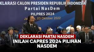 KEJAM, NASDEM DEKLARASI CAPRES SAAT NEGARA BERDUKA
.
.
.

Ketika Nasdem dengan mantap berani mengusung Anies Baswedan untuk capres dari Partai itu, serta merta banyak pihak langsung berkata bahwa akhir dari partai itu sudah dekat.