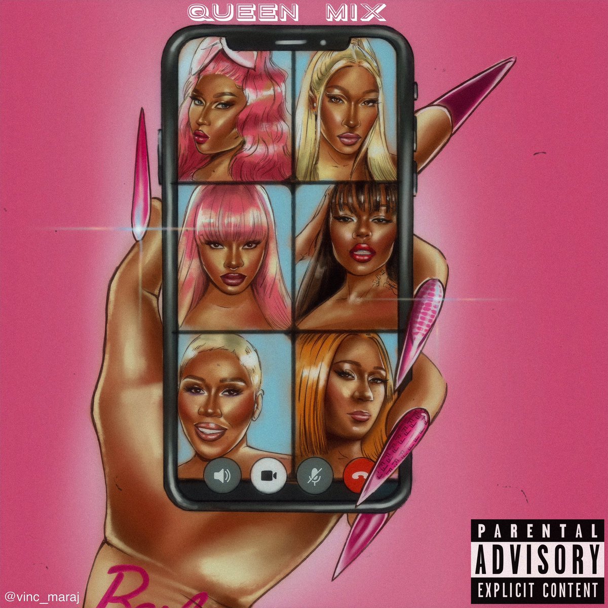 vinc_maraj's tweet photo. These bitches ugly my bitches prettier #QueenMix https://t.co/dxQmxPPxog