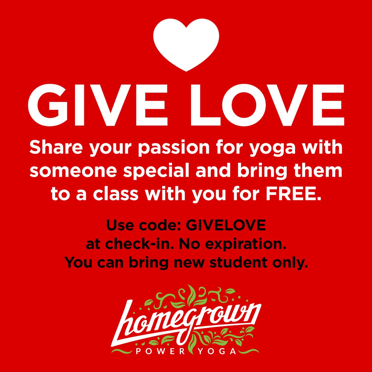 HomegrownPY's tweet photo. Take advantage of this SPECIAL OFFER.
Bring someone you Lโค๏ธVE for free!
#togetherwegrowstronger #herewegrow #hpyoga #community #haveeachothersback #support #love #yoga #yogi #yogini #reston #herndon #nova #poweryoga #meditation #asana #inquiry #togetherwegrow #homegrownpoweryoga https://t.co/IgBk6riBnS