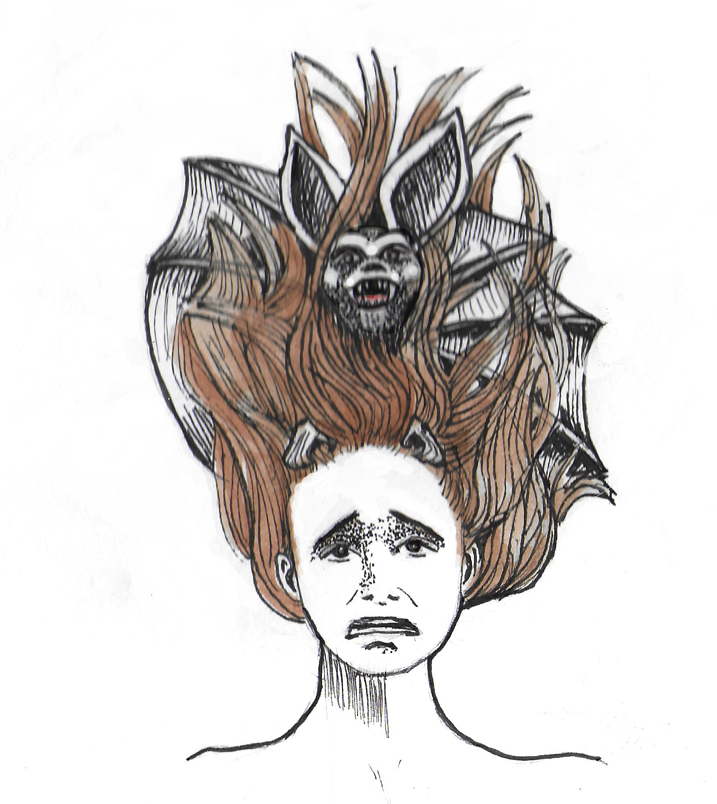 Graham Voss on Twitter "Inktober day 3 bat The Hair Bat is not