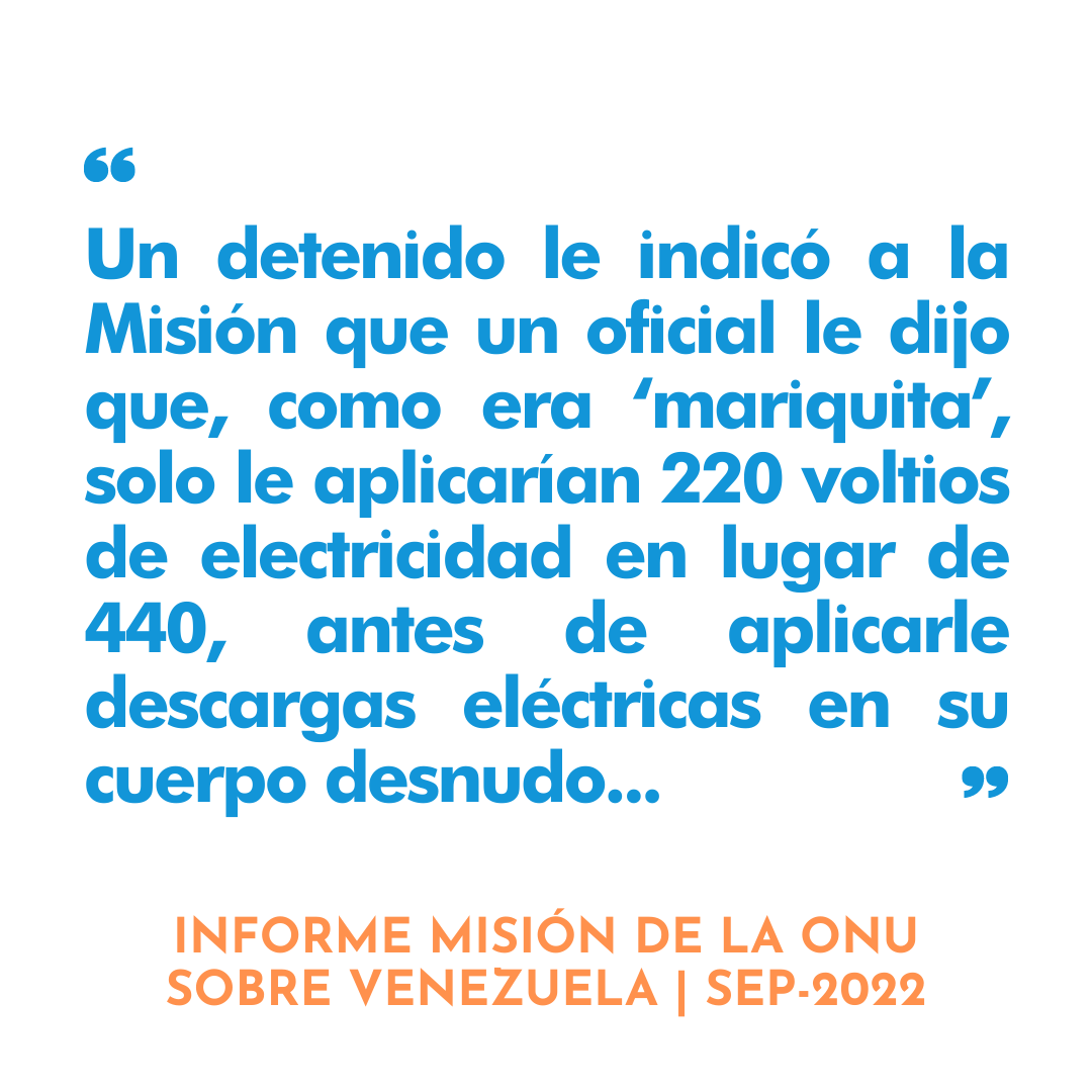 _Provea's tweet photo. Descargas eléctricas, violencia sexual, tratos crueles.

La Misión de la ONU alertó que la tortura es una práctica sistemática en Venezuela.

Aquí los testimonios de quienes sobrevivieron para denunciarlo. #QueSigaLaMisión 
👉 https://t.co/S8timfAQKP https://t.co/npQZg157jj