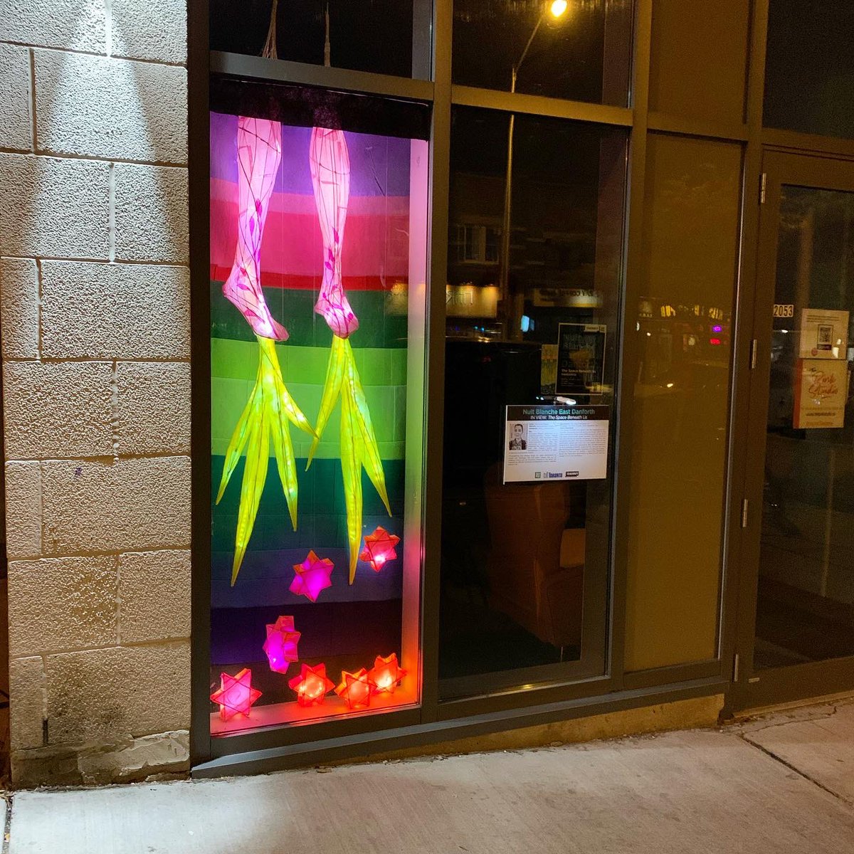 TheCypressTree's tweet photo. Space Beneath Us. My light installation for @nuitblancheTO @EastEndArtsTO #lightInstallation #soil #artinstallation #nbto2022 #nbed2022 #toronto #torontoartist #torontoart #earth #savesoil #publicart #windowinstallation https://t.co/CY4tibOyCS