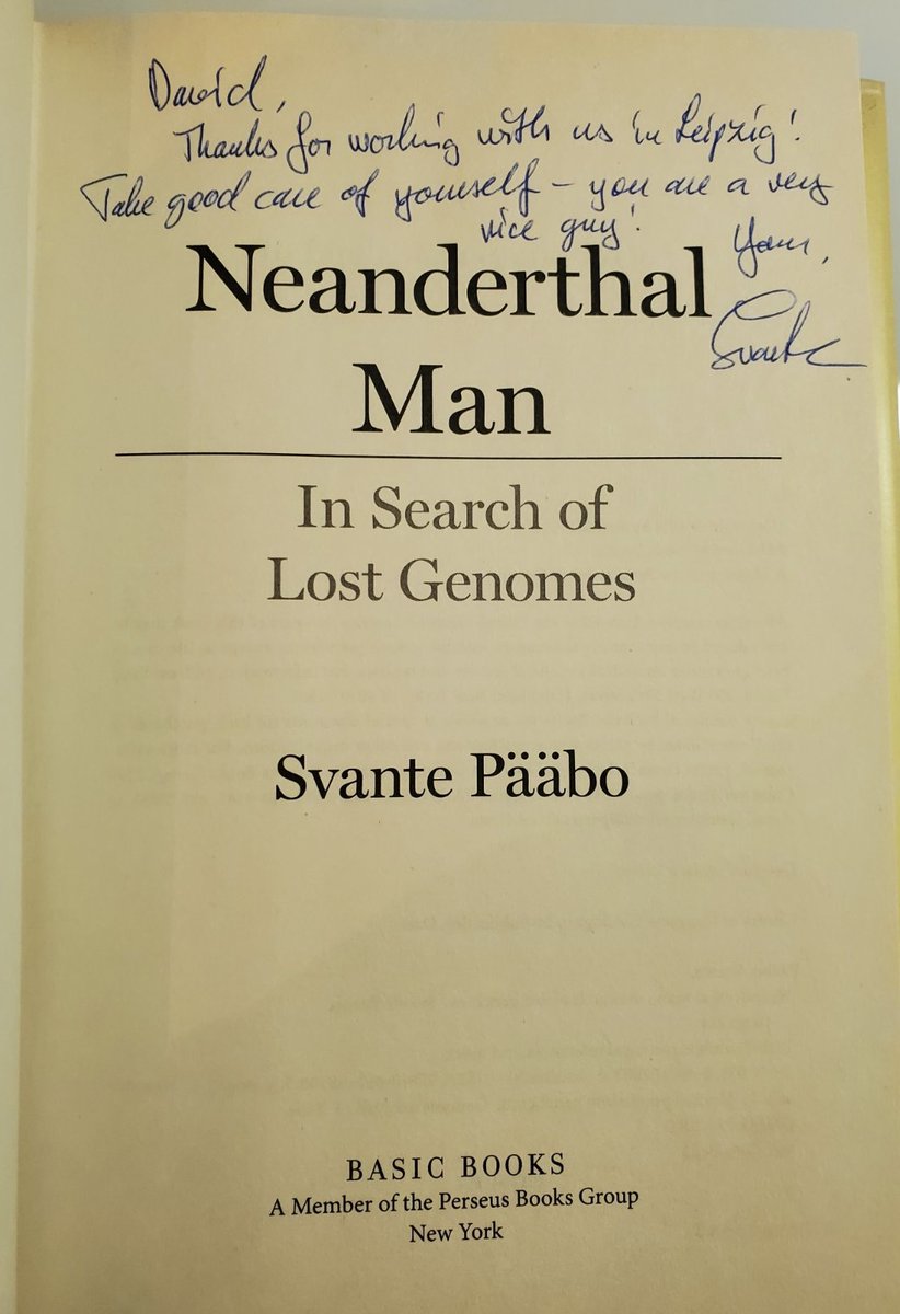 I was incredibly fortunate to take my first steps in science with such a great scientist, Svante Pääbo, and his awesome team, <a href="/Tomi_Maricic/">Tomislav Maricic</a>. #NobelPrize2022 
P.S. Highly recommend this book!