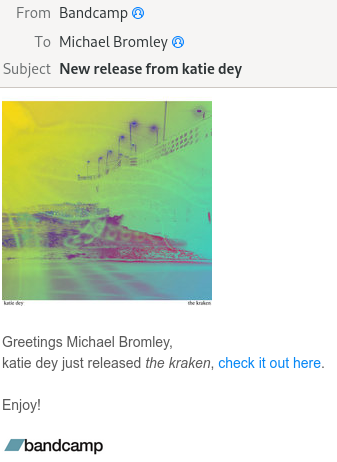 atombrom's tweet photo. The ever imaginative @katie_dey just released the kraken! support #AusMusic #IndyMusic h/t @SupaSupaSounds @Bandcamp https://t.co/Qe76mJWrjs