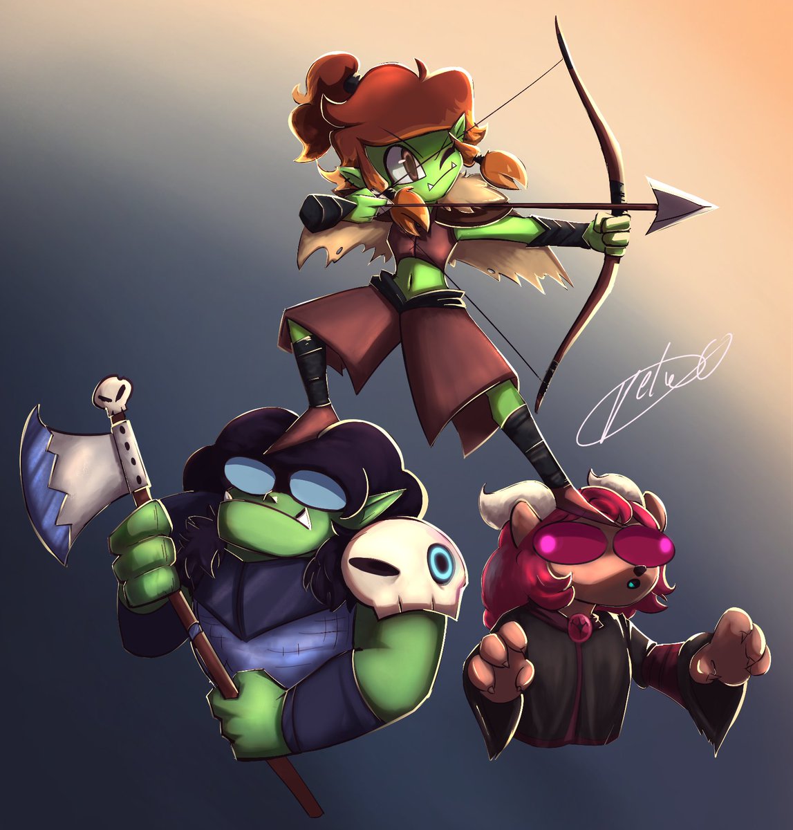 PelaoMr's tweet photo. Me and the gang in Medieval fantasy
#rpgfantasy #digitalart #orcs
@Danielave2001 @Raydenwolsky https://t.co/kVZWHTmoOO