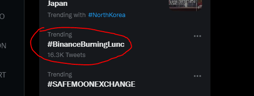 WE DID IT! WE GOT #BinanceBurningLUNC TRENDING!

THE $LUNC COMMUNITY HAS ONCE AGAIN PROVED TO THE WORLD IT MUST BE HEARD!

WE STARTED IT OFF WITH NOTHING &amp; NOW ALL WILL KNOW THAT #Binance IS SUPPORTING US!

RETWEET TO SPREAD THE WORD! 🔥🔥