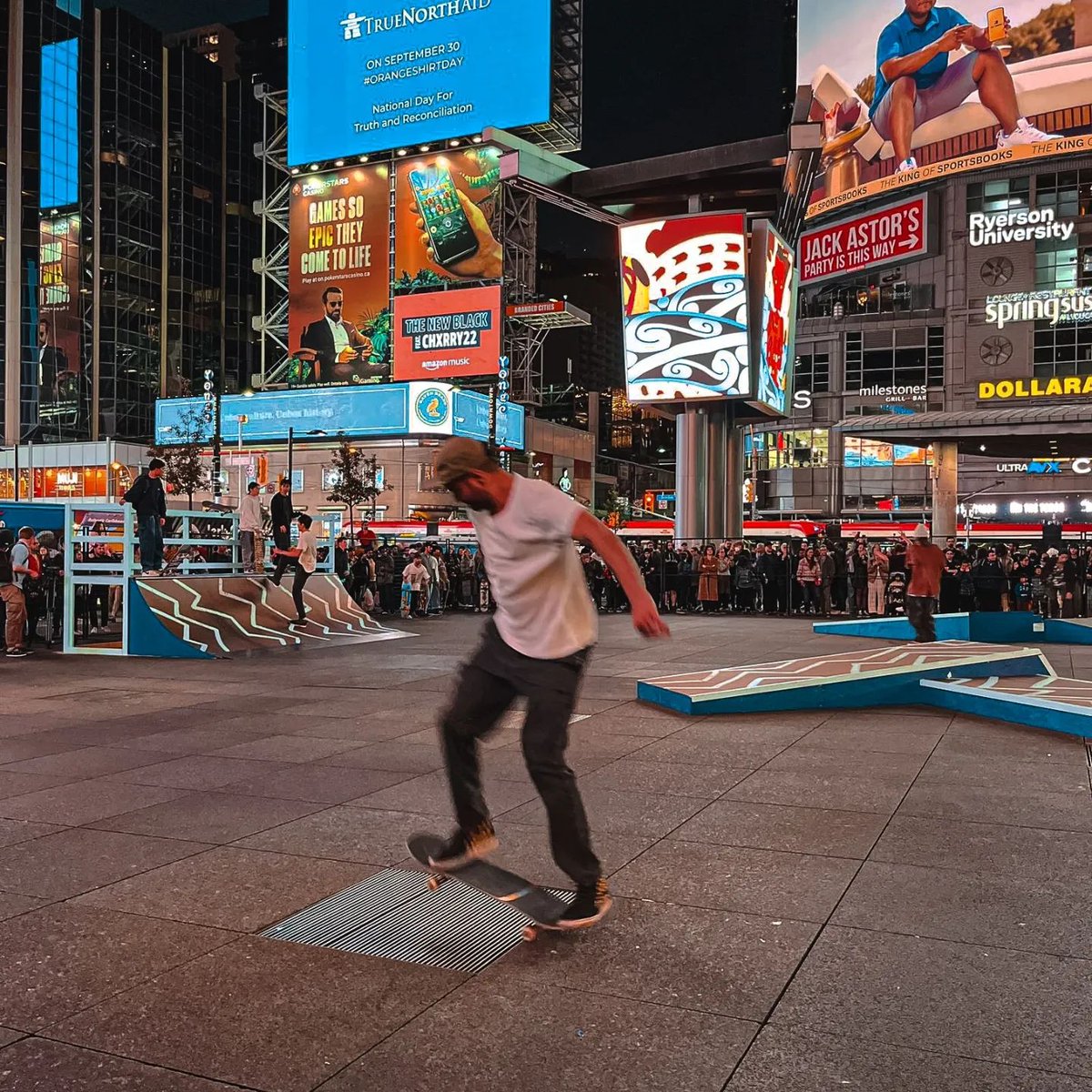 SankofaSquare's tweet photo. UPDATE: For those of you who have missed #nuitblanche, Saputiit - Fish Weir Skate Plaza on Oct 1, the exhibition will be extended until Oct 10th.
#YDSquare #NBTO22 #NuitBlanche2022 @nuitblancheTO https://t.co/WRIJIRCDKU