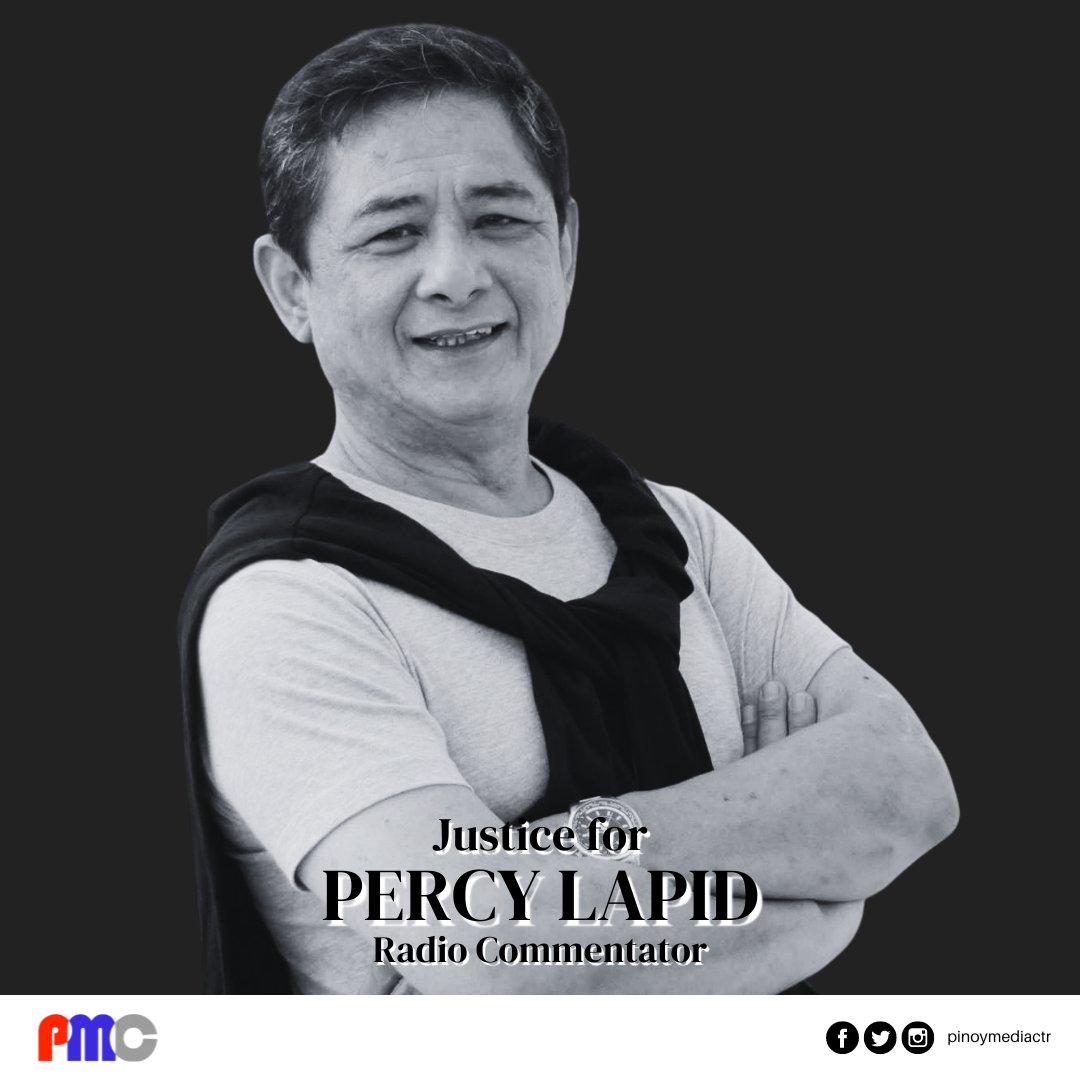 The PinoyMedia Center condemns the vicious attack and killing of a media colleague, Percy Lapid, last night in Las Piñas. PMC joins our colleagues in the media in calling for justice. #EndImpunity #StopTheKillingsPH #DefendPressFreedom #FightForTruth