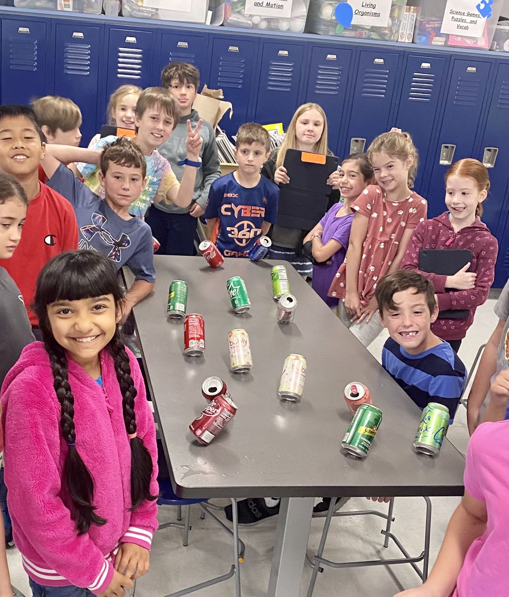 fultondl7's tweet photo. One of the most memorable days in third grade science, exploring matter with the Coke Can Tilt! Science is like magic! #osestars #lisdscience #stemed #scienceteacher #lisdone https://t.co/cPXPgTwNgC