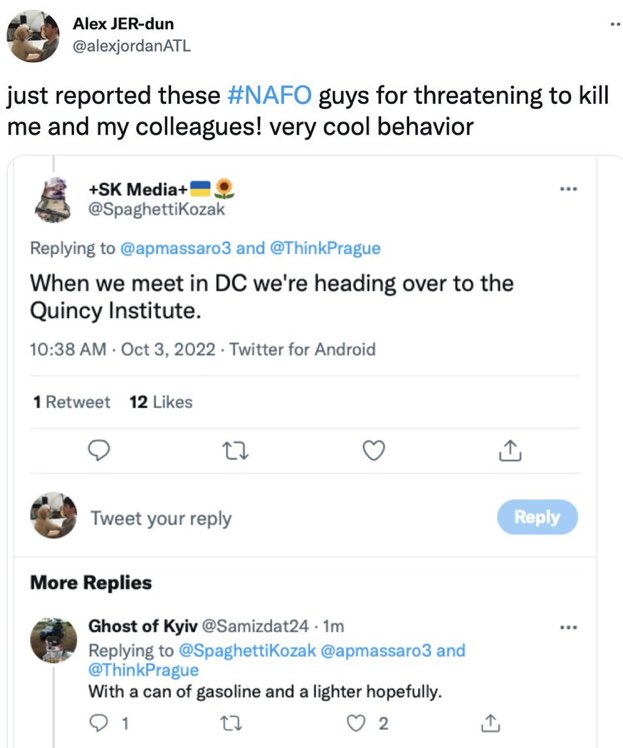 @N_Waters89 @SpaghettiKozak And this one where he and a buddy discussed “heading over” to a DC think tank and committing arson?