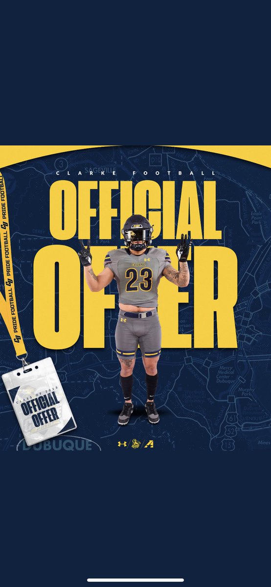 naile_down04's tweet photo. #AGTG!! I am blessed to receive my first offer @ClarkePrideFB.

@CoachMRegalado @LeeCulp56 @Alexanderfball @JLJACK12 @Odowns https://t.co/dWrGPIz0dc