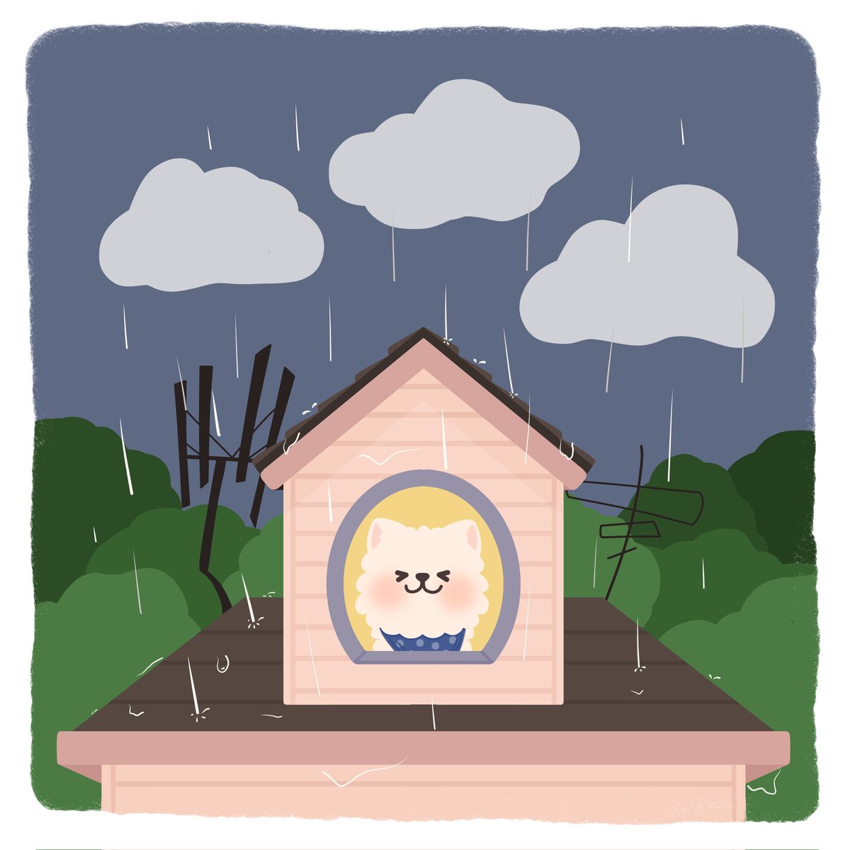 The rainy season has arrived⛈️
Does anyone else like the sound of rain and thunder?

—————

#kitty #catart #catartist #catillustrations #kitten #catlover #catdoodle #doodleart #doodlecommunity #doodleartist #simpleart #simpleartwork #simpleillustration #cutecat #kawaii #kawaiiart