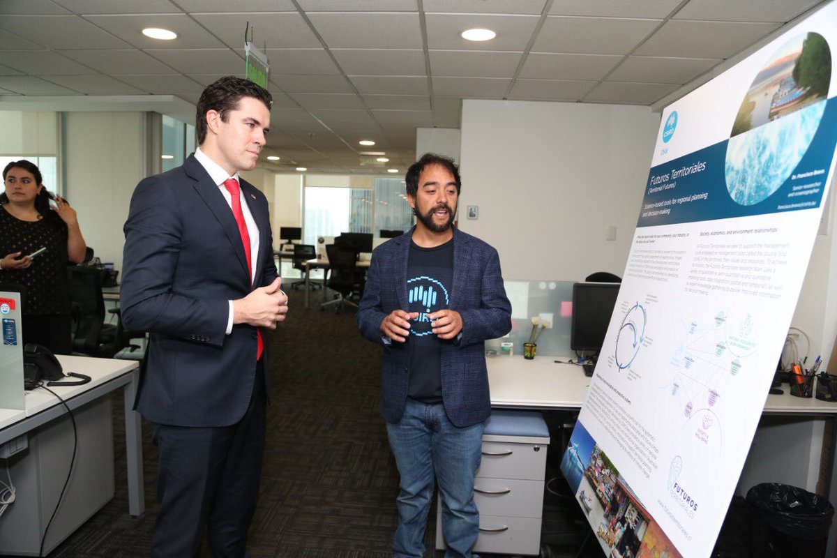 TimWattsMP's tweet photo. @CSIRO’s Data Cube Chile aims to revolutionise the use of earth and marine observation data in Chile. Today I helped launch this collaborative platform, which will leverage satellite data to solve global challenges - bushfires, climate and flood mapping are all on the agenda ✅ https://t.co/n0Uw5Ry1Fe