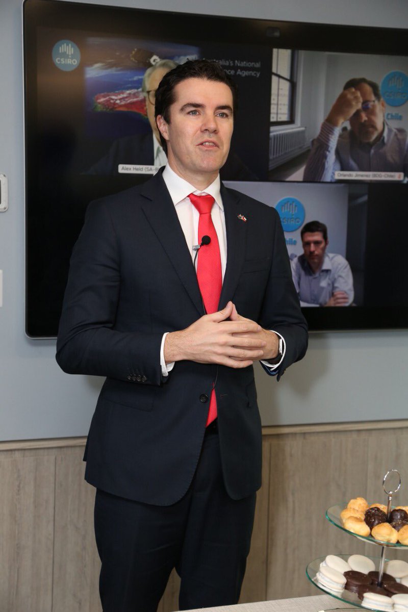 TimWattsMP's tweet photo. @CSIRO’s Data Cube Chile aims to revolutionise the use of earth and marine observation data in Chile. Today I helped launch this collaborative platform, which will leverage satellite data to solve global challenges - bushfires, climate and flood mapping are all on the agenda ✅ https://t.co/n0Uw5Ry1Fe