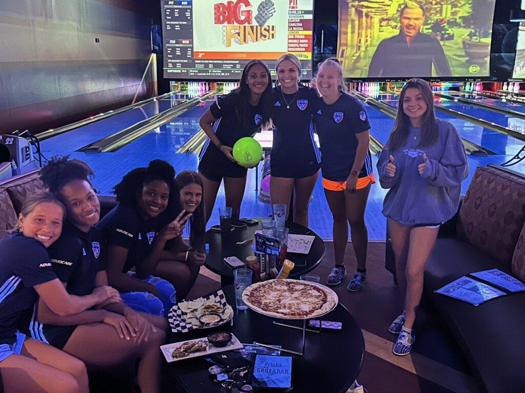 Team Bonding @ Strikz!! Love these girls and can’t wait to enjoy this season with them!! <a href="/FCDNorthBlack/">FC Dallas</a> #bowlingchamps

<a href="/camdenfawver12/">Camden Sadie Fawver</a> <a href="/sarahmdress/">sarah dress</a> <a href="/GiannaAntovoni7/">Gianna Antovoni #7</a> <a href="/ABarber2023/">Amelia Barber</a> <a href="/kate_nordhaus/">Kate Nordhaus</a> <a href="/ReaganColeman4/">Reagan Coleman #4</a>