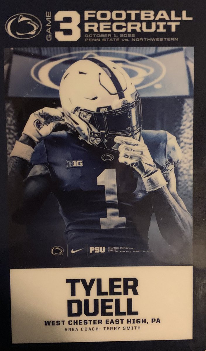 Tyler Duell 4⭐️ OT (@tylerduell18) on Twitter photo Thank you <a href="/coachRickLyster/">Rick Lyster</a> ,<a href="/CoachTerryPSU/">Terry M. Smith</a> and <a href="/coachjfranklin/">James Franklin</a> for the invite to the game I had a great time. Thank you <a href="/coachRickLyster/">Rick Lyster</a> ,<a href="/CoachTerryPSU/">Terry M. Smith</a> and <a href="/coachjfranklin/">James Franklin</a> for the invite to the game I had a great time.