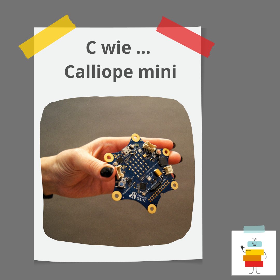 brickobotik's tweet photo. C wie … #Calliope mini
Der Calliope mini ist ein sehr kleiner Computer, auch #Mikrocontroller genannt, der bereits von den Jüngsten programmiert werden kann. Mikrocontroller sind in vielen technischen Geräten verbaut und erfüllen dort oft wichtige Aufgaben. #brickobotik #Glossar https://t.co/0HLIiZVcHL