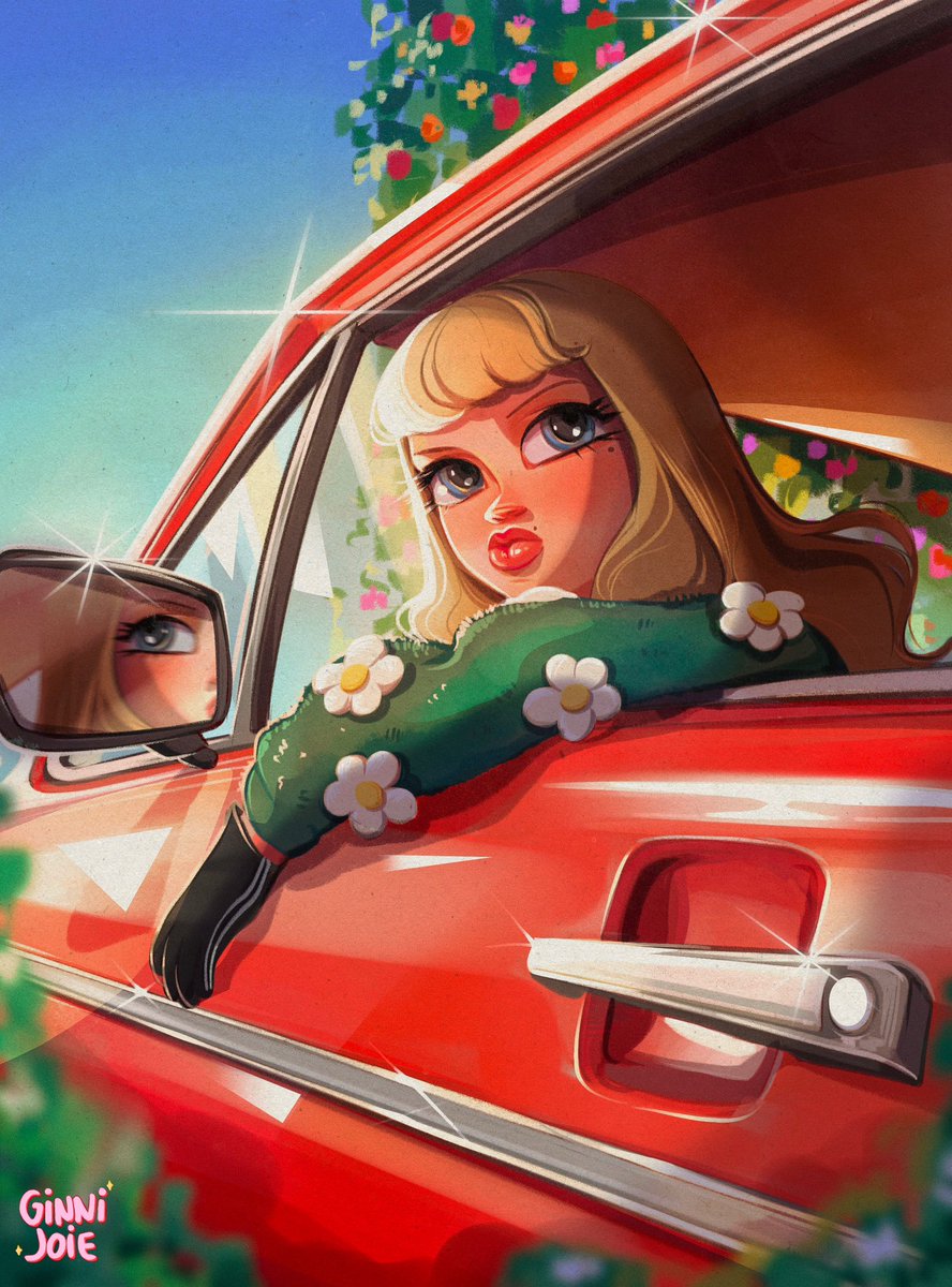 Driving through flowers 🌸 💐 done using <a href="/Procreate/">Procreate</a> #procreate #DigitalArtist #digitalillustration