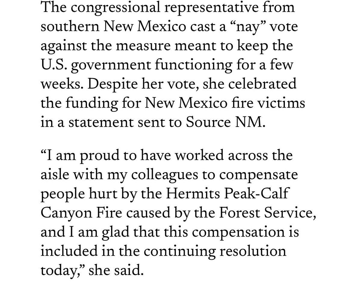 Gabe_NM's tweet photo. “Despite her vote, she celebrated the funding.”

Thanks to our other Congressional Reps looking out for New Mexicans. 

Via @source_nm https://t.co/GmJIaEnAdr