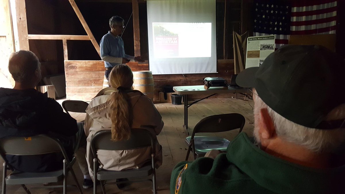 CivilWarOnTour's tweet image. Thank you to @CivilWarMed for hosting the Brigades of Antietam speaker series at the Pry Barn and inviting me to participate #Antietam #FinalAttack