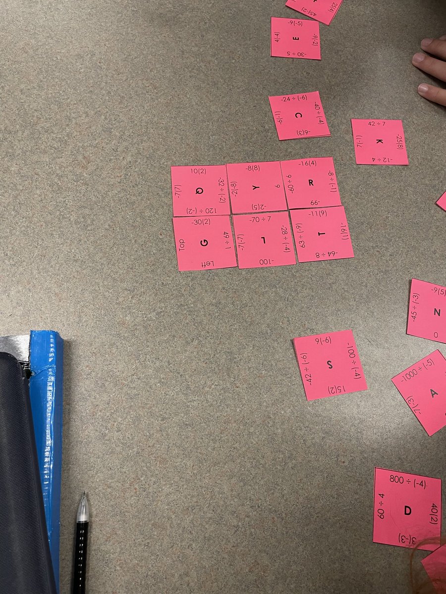 mrs_farrHMSS's tweet photo. Today we’re practicing multiplying and dividing integers with scramble square puzzles 🐧✏️🧩 https://t.co/tklHydF4Yo