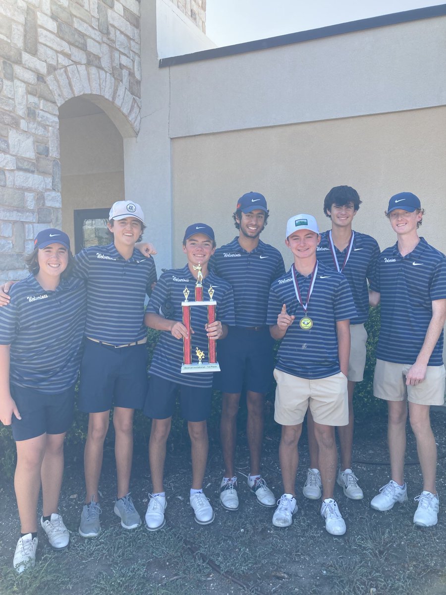 wakeland_golf's tweet photo. Another one in the win column for the wakeland boys today at the Bearcat Invitational. Four guys finished in the top 10 including our tournament champion, Maxton Brown, with a 2 over 74 on the day. https://t.co/YWihpeGn3U