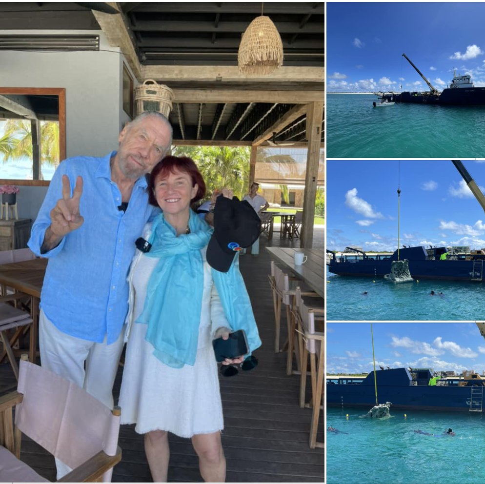 deborahbrosnan's tweet photo. #OceanShot successfully launched, We deployed the first #reef modules off #Barbuda 2day Thanks project partner #JohnPaulDeJoria, my amazing team #GoAB @PADI #Globalcitizenforum and all who helped- Just the start! More to come. https://t.co/G7xgP3m9LZ