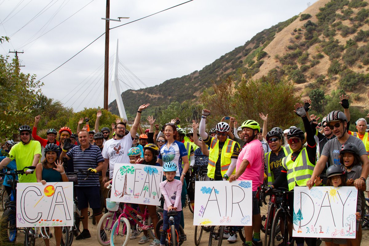 StreetsR4Every1's tweet photo. We had a great 1st Annual #cleanairca Bike Ride last Saturday! Thank you to all who joined us and to our partners @lacbc  for collaborating, and to @laurafriedman43   for joining us. 

Sign the petition today. https://t.co/3P8SiHJSHr

#CleanAirDay @cleanairday https://t.co/HlOGV5f06A