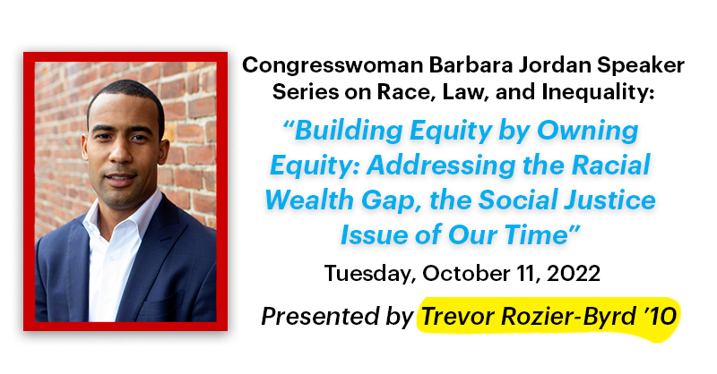 On 10/11 in NYC, Trevor Rozier-Byrd ’10, founder and CEO of <a href="/StackwellCap/">Stackwell</a> will be delivering a talk on "Building Equity by Owning Equity: Addressing the Racial Wealth Gap, the Social Justice Issue of Our Time." Learn more &amp; register here: spr.ly/6013Mjihd