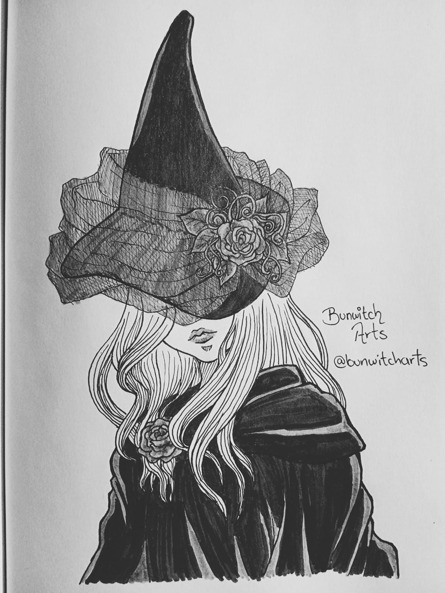 Witchtober Day 3: Hat.
Instagram: @bunwitcharts 
#witchtober #witchlistge #witchtober2022 #inkoctober #inkoctober2022 #inkoctoberchallenge #ink #inkdrawing #inkart #inkpen #inkpendrawing #inkpenart #イラスト #illustration #ilustracion #witchhat #witch