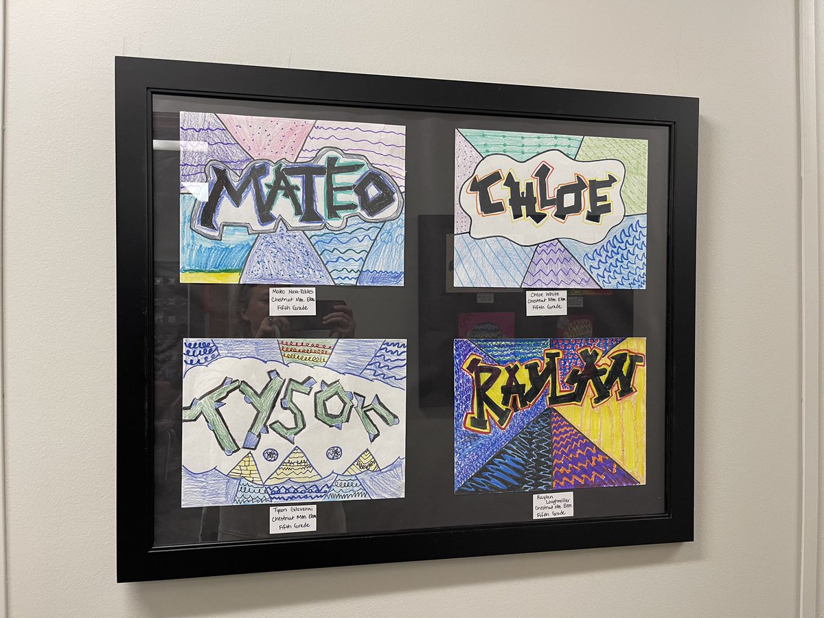 CMCSIWarriors's tweet photo. So proud to display our Warriors’ art work @Hall_Schools District Office this month! Thanks to the amazing Art Teacher @MrsEstrada031 for all she does! https://t.co/aeC3sMZBEG