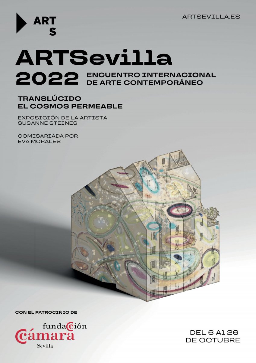 ☄️ARTSevilla os presenta la segunda muestra de su VI edición. Susanne Steines es la protagonista con una individual titulada “Translúcido. El cosmos permeable” que se inaugurará el próximo jueves 6 de octubre a las 18.45h en la Cámara de Comercio de Sevilla