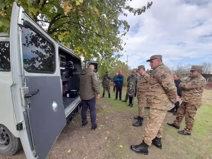 newtonmegan55's tweet photo. #Armenia is preparing provocations at the border with Azerbaijan.  They are using ambulances as coverup for their surveillance operations.  This ambulance was used during September 2022 provocations in the conflict zone. #Karabakh #StopArmenianAggression https://t.co/edVctkVvog
