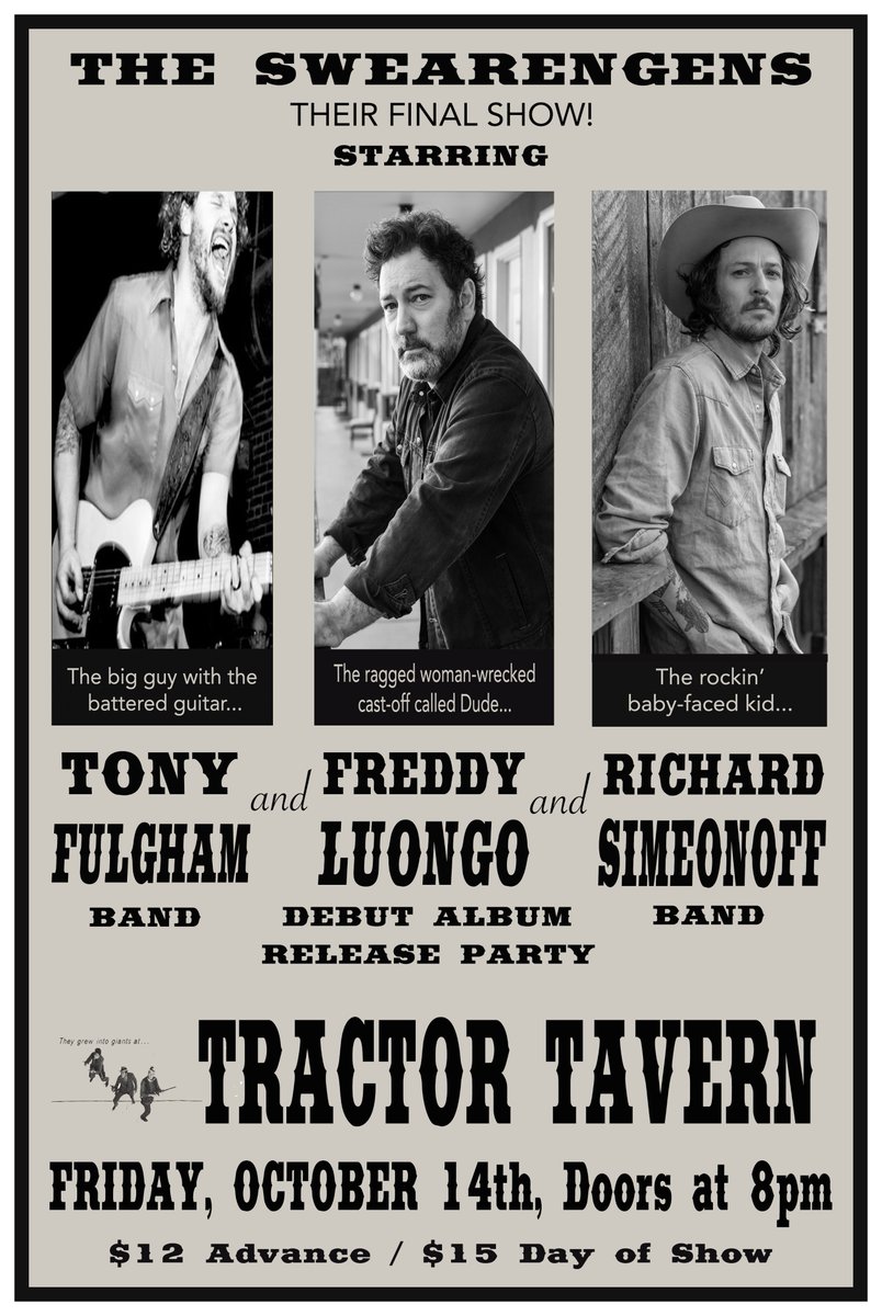 Announcing my debut full-length album release party <a href="/tractortavern/">Tractor Tavern</a> Fri 10/14 w/<a href="/TonyFulgham/">Tony Fulgham</a> &amp; Richard Simeonoff ticketweb.com/event/the-swea…