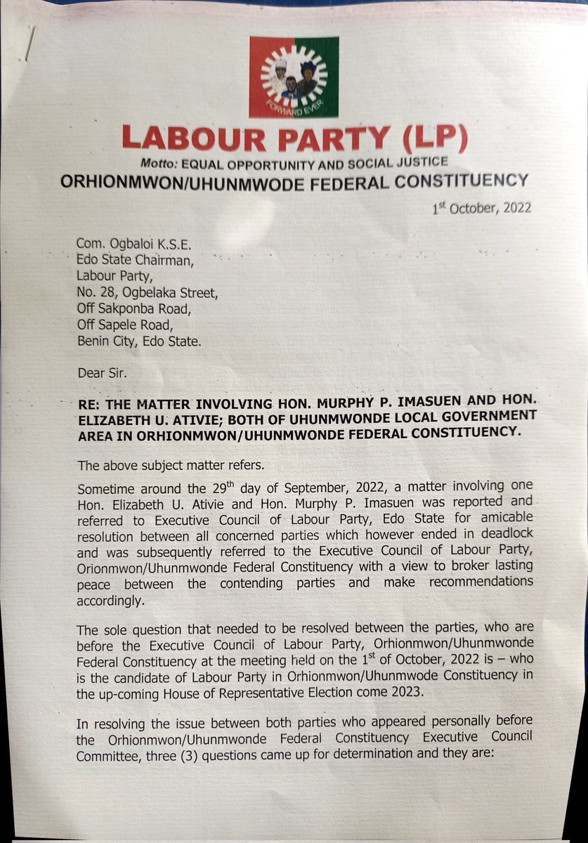 KING EDISS on Twitter: "RT @Princeujay: Just IN: Labour Party Rejects