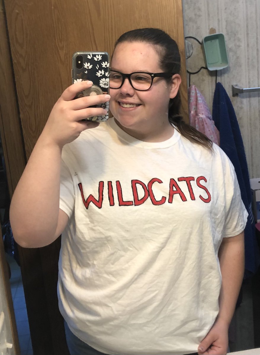 hannahphair97's tweet photo. My childhood self always wanted to be a Wildcat and today was my chance ❤️🤍 #TeacherByTrine #SeniorFSOE #highschoolmusical https://t.co/7T6uRSzkzs