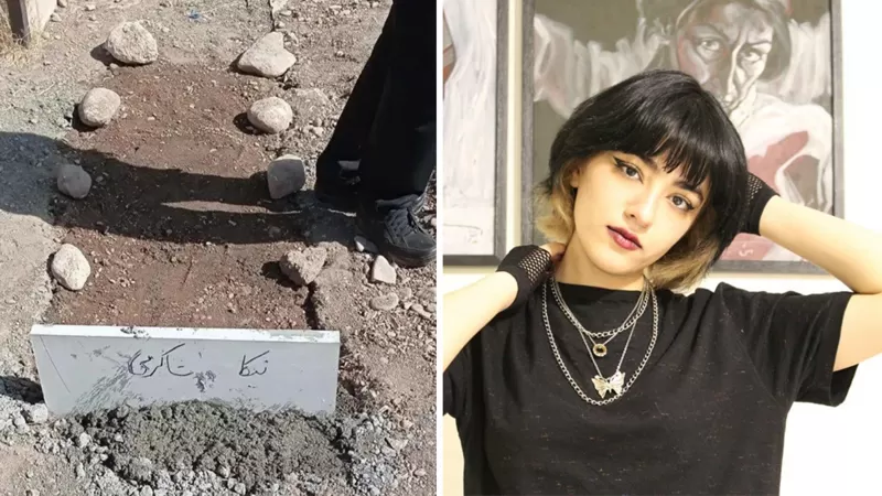 Nika Shakarami, a 17-year-old Iranian girl, joined #IranProtests on Sept 20. That was the last her family heard from her. 10 days later, authorities said her body was in Kahrizak prison. Today she was buried in secret &amp; away from her family to prevent protests at her burial site.
