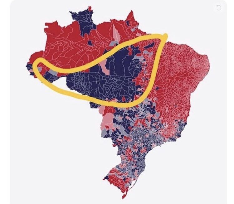 andretrig's tweet photo. O Arco do Desmatamento expresso, não em área desmatada, mas em votos para Bolsonaro.

By @caetanosca https://t.co/nMEdusKAXN