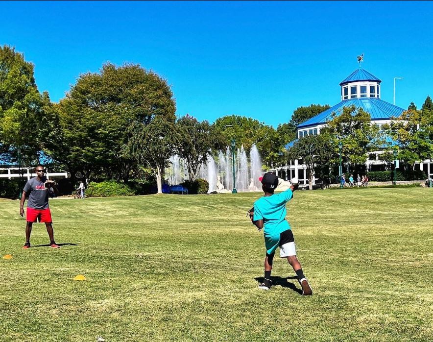 chaparksdept's tweet photo. .@Yankees star Aaron Judge might be getting all the praise now for his home runs, but we are watching tomorrow’s stars in our parks today…and for generations to come. Thanks Quincy Davis and Zyan Davis for practicing in our #parks. #ChaParks https://t.co/JvoISebmTi