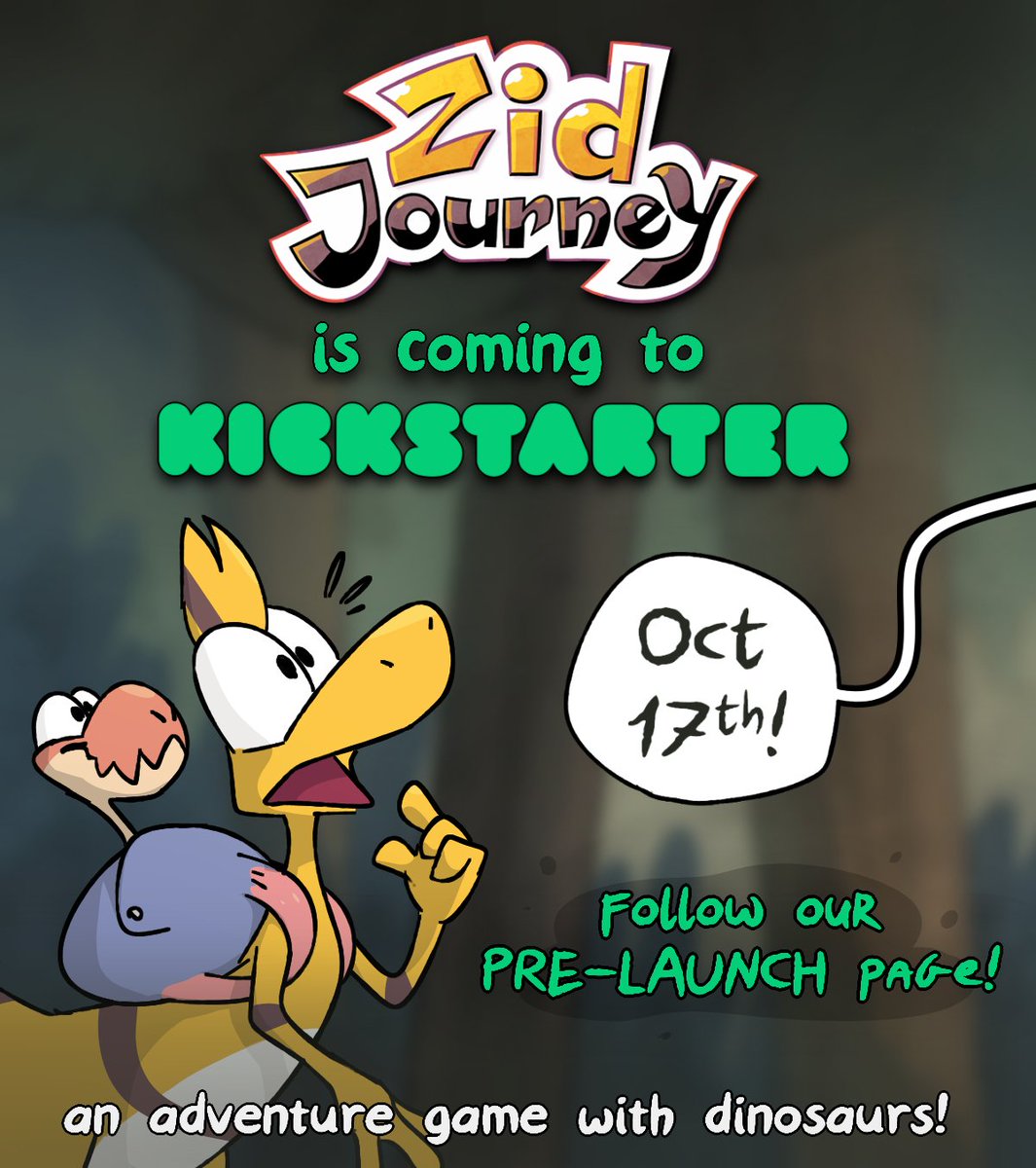ZidAndZniw's tweet photo. 🌟The big &amp; exciting dino-news are here!🌟
Zid Journey comes to Kickstarter on... October 17th!😮

Don't miss the date by clicking "Notify me on launch" on our pre-launch page:

https://t.co/wbdGc94ZKe 🦕💛 https://t.co/rqMGGY9MJM